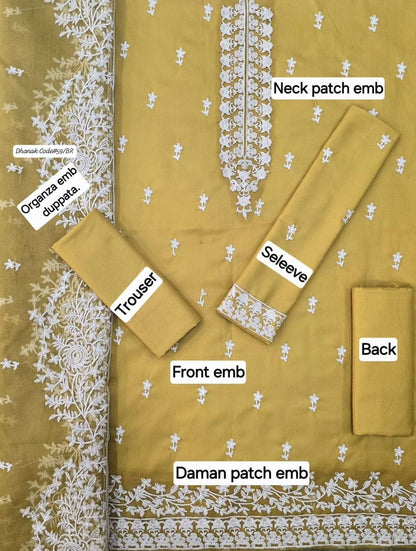 BEECHTREE | DHANAK 3 PIECE EMBROIDED UNSTITCHED WINTER SUIT