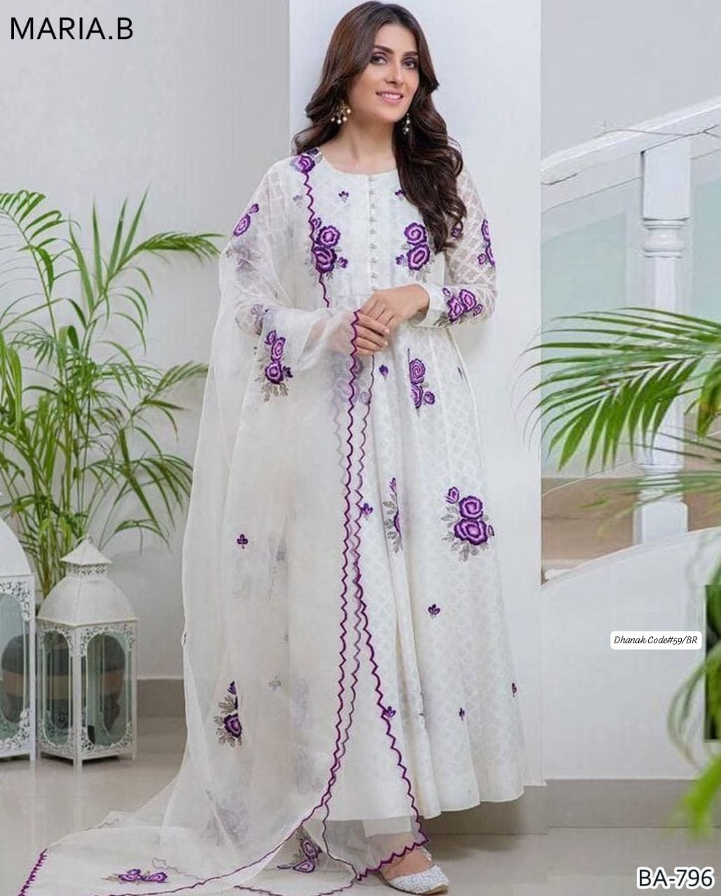 MARIA. A | DHANAK 3 PIECE EMBROIDED UNSTITCHED WINTER SUIT