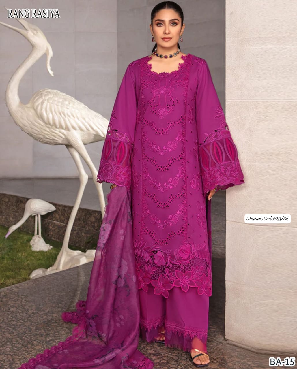 RANG RASIYA | DHANAK 3 PIECE EMBROIDED UNSTITCHED WINTER SUIT