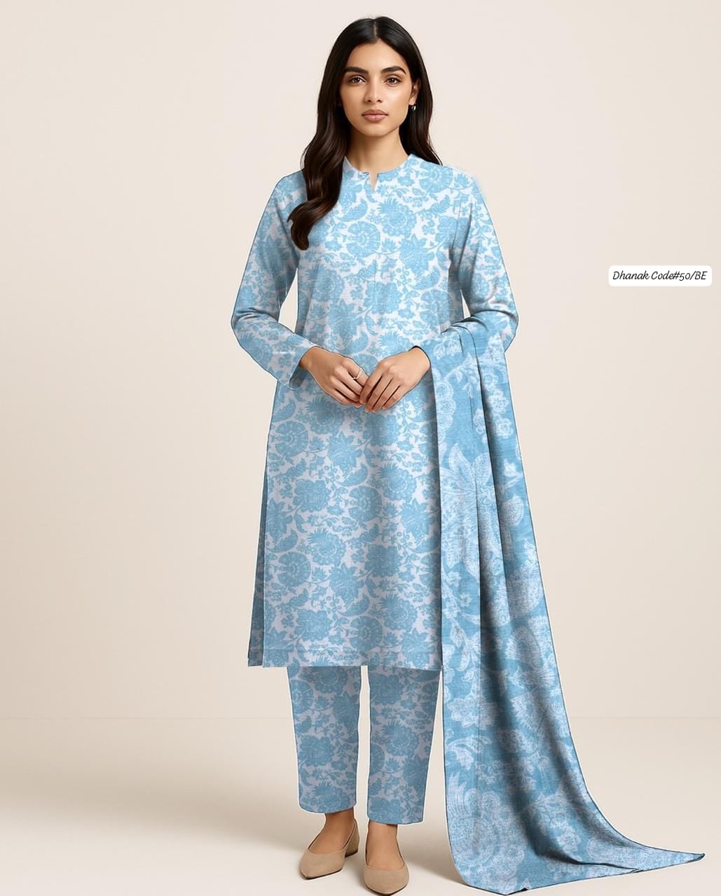 DHANAK | 3 PIECE DIGITAL PRINT UNSTITCHED WINTER SUIT