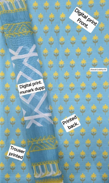 DHANAK | 3 PIECE DIGITAL PRINT UNSTITCHED WINTER SUIT