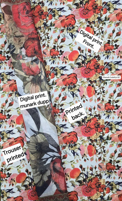 DHANAK | 3 PIECE DIGITAL PRINT UNSTITCHED WINTER SUIT