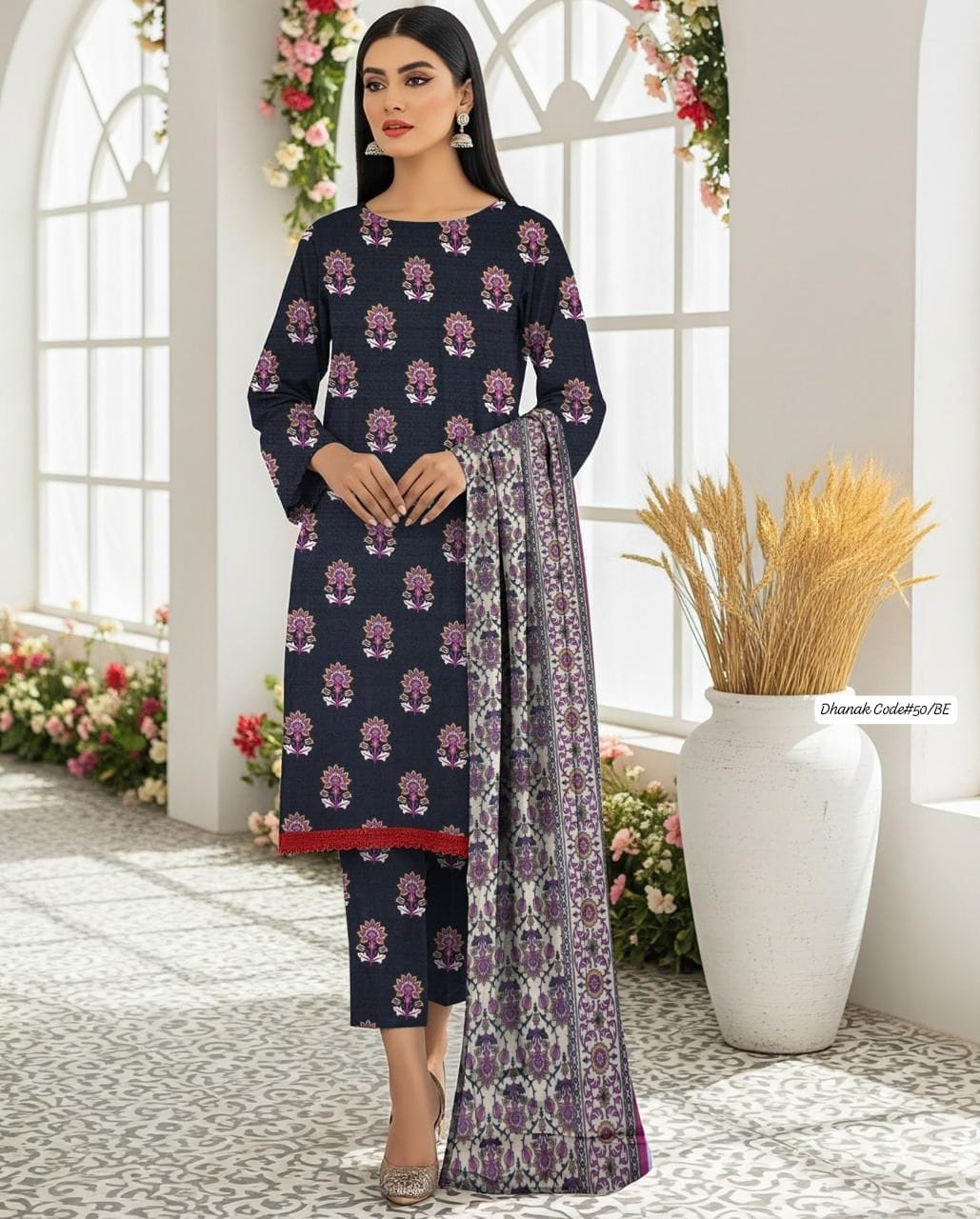 DHANAK | 3 PIECE DIGITAL PRINT UNSTITCHED WINTER SUIT