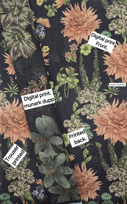 DHANAK | 3 PIECE DIGITAL PRINT UNSTITCHED WINTER SUIT