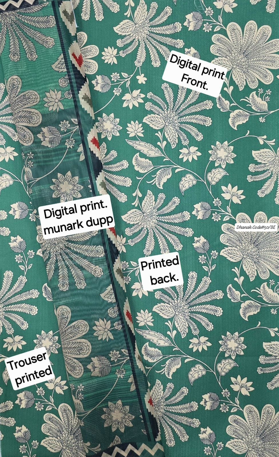 DHANAK | 3 PIECE DIGITAL PRINT UNSTITCHED WINTER SUIT