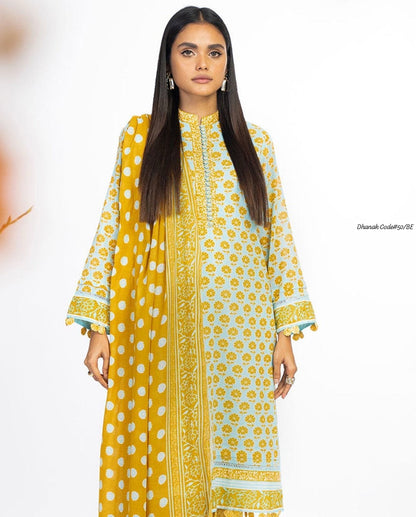 DHANAK | 3 PIECE DIGITAL PRINT UNSTITCHED WINTER SUIT