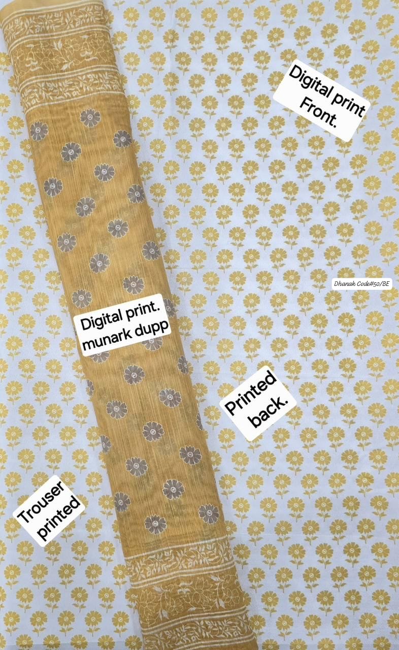 DHANAK | 3 PIECE DIGITAL PRINT UNSTITCHED WINTER SUIT