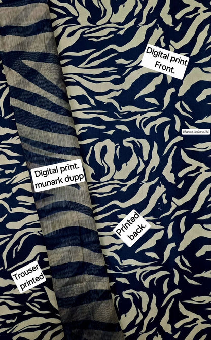 DHANAK | 3 PIECE DIGITAL PRINT UNSTITCHED WINTER SUIT