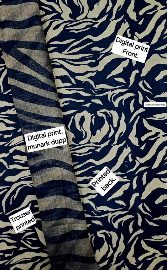 DHANAK | 3 PIECE DIGITAL PRINT UNSTITCHED WINTER SUIT