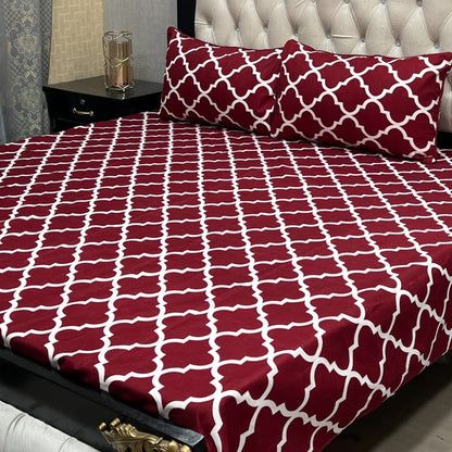 PREMIUM 3D CRYSTAL COTTON DOUBLE BEDSHEET
