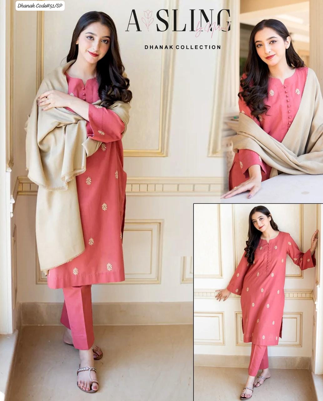 AISLING PREMIUM EMBROIDERED DHANAK UNSTITCHED 3PC SUIT