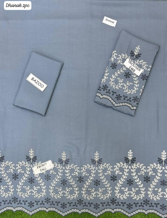 JAZMIN PREMIUM 2PC EMBROIDERED DHANAK UNSTITCHED SUIT