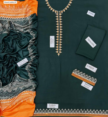 DYOT | DHANAK 3 PIECE BRANDED QUALITY UNSTITCHED WINTER SUIT