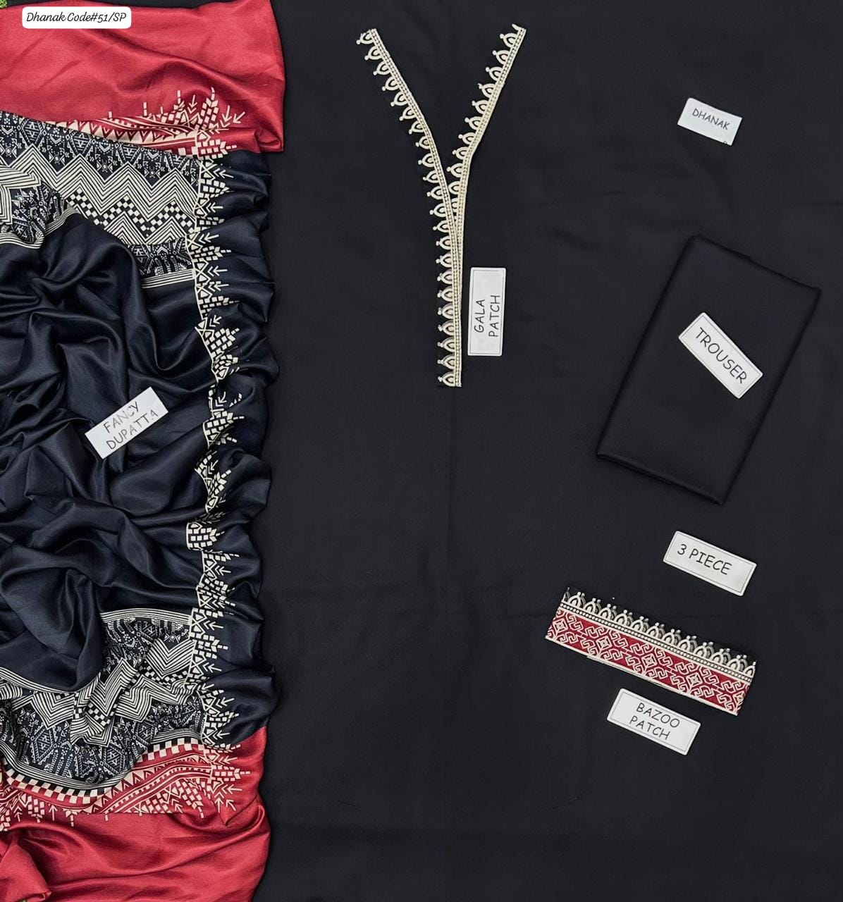 DYOT | DHANAK 3 PIECE BRANDED QUALITY UNSTITCHED WINTER SUIT