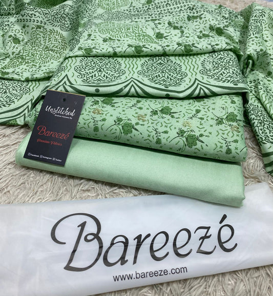 BAREEZE | 3 PIECE DIGITAL PRINT UNSTITCHED WINTER SUIT