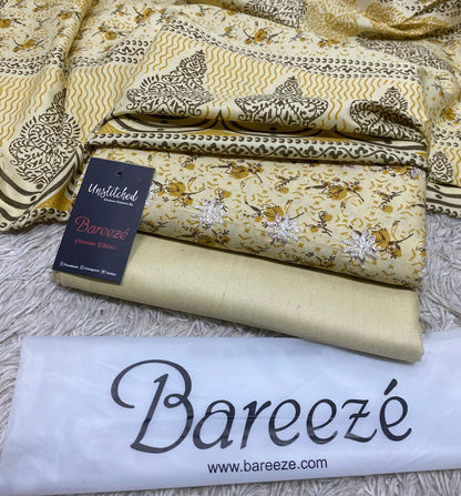 BAREEZE | 3 PIECE DIGITAL PRINT UNSTITCHED WINTER SUIT