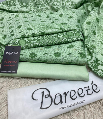 BAREEZE | 3 PIECE DIGITAL PRINT UNSTITCHED WINTER SUIT