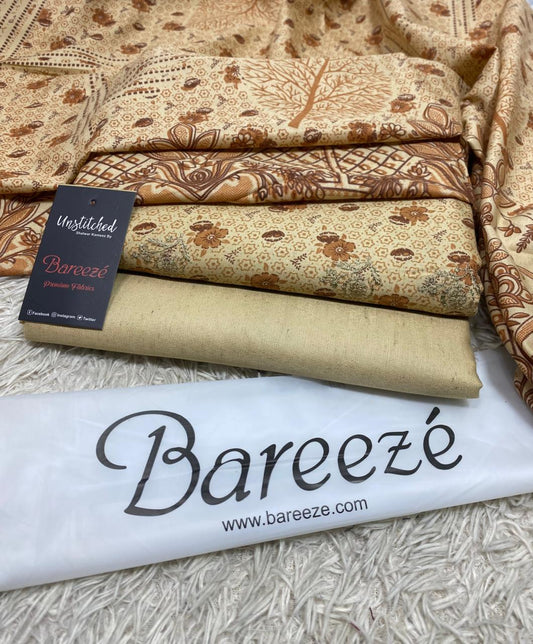 BAREEZE | 3 PIECE DIGITAL PRINT UNSTITCHED WINTER SUIT
