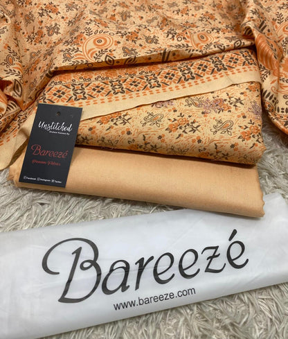 BAREEZE | 3 PIECE DIGITAL PRINT UNSTITCHED WINTER SUIT