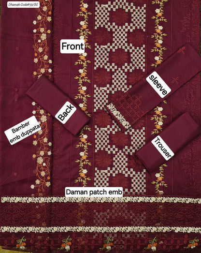 AZURE | DHANAK 3 PIECE EMBROIDED UNSTITCHED WINTER SUIT