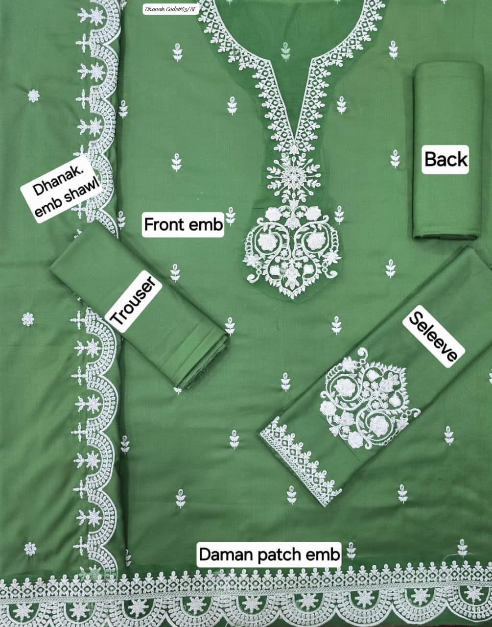 ZARA SHAHJAHAN | DHANAK 3 PIECE EMBROIDED UNSTITCHED WINTER SUIT