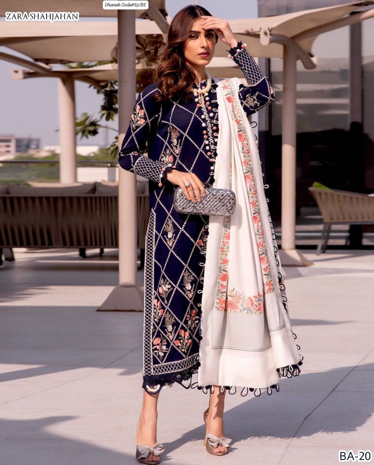 ZARA SHAHJAHAN | DHANAK 3 PIECE EMBROIDED UNSTITCHED WINTER SUIT