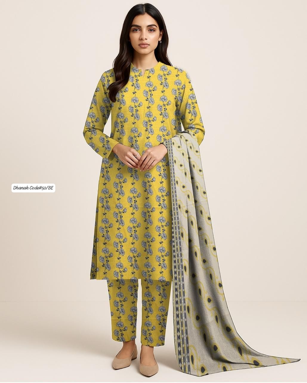 DHANAK | 3 PIECE DIGITAL PRINT UNSTITCHED WINTER SUIT