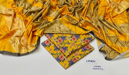 LINEN | 3 PIECE DIGITAL PRINT UNSTITCHED WINTER SUIT