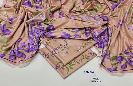 LINEN | 3 PIECE DIGITAL PRINT UNSTITCHED WINTER SUIT