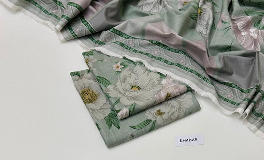 KHADDAR | 3 PIECE DIGITAL PRINT UNSTITCHED WINTER SUIT