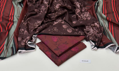 KHADDAR | 3 PIECE DIGITAL PRINT UNSTITCHED WINTER SUIT