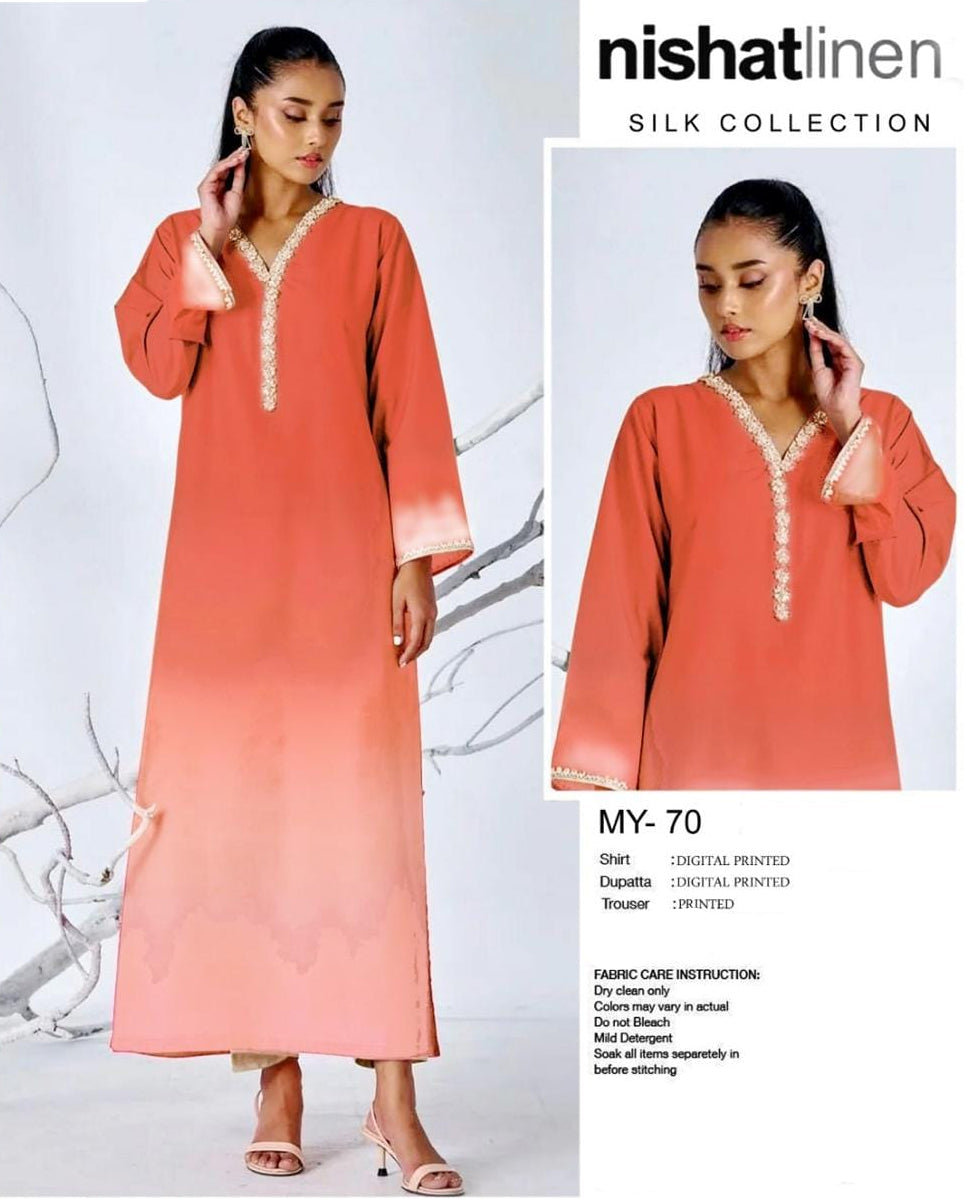 NISHAT | PREMIUM SHAMOOZ SILK 3 PIECE UNSTITCHED SUIT