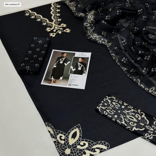 LULUSAR | PREMIUM SHAMOOZ SILK 3 PIECE UNSTITCHED SUIT