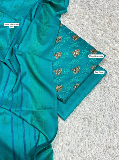 DHANAK | PREMIUM 3 PIECE HEAVY EMBROIDED UNSTITCHED WINTER SUIT