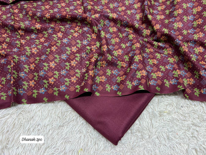 DHANAK | 2 PIECE DIGITAL PRINT UNSTITCHED WINTER SUIT