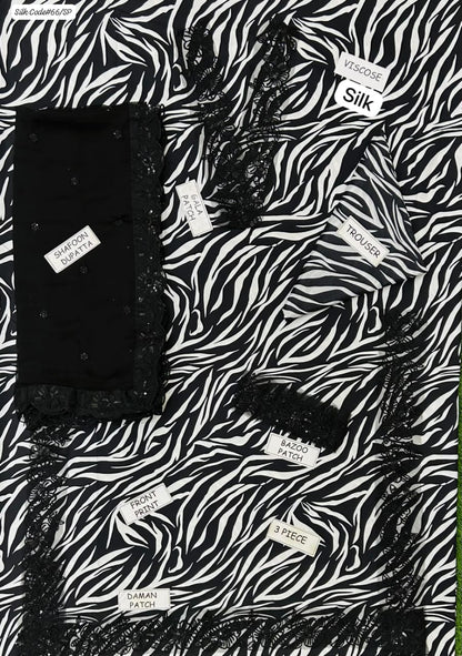 BAROQUE | SILK VISCOSE 3 PIECE UNSTITCHED WINTER SUIT