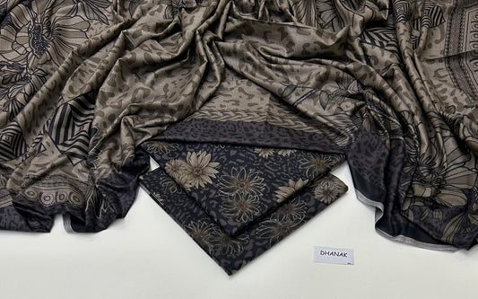 DHANAK | 3 PIECE DIGITAL PRINT UNSTITCHED WINTER SUIT