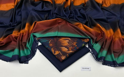 DHANAK | 3 PIECE DIGITAL PRINT UNSTITCHED WINTER SUIT