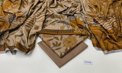 DHANAK | 3 PIECE DIGITAL PRINT UNSTITCHED WINTER SUIT
