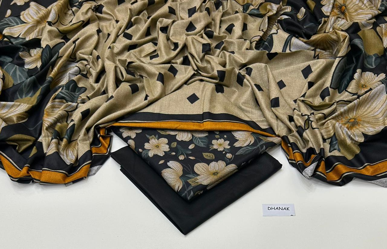DHANAK | 3 PIECE DIGITAL PRINT UNSTITCHED WINTER SUIT