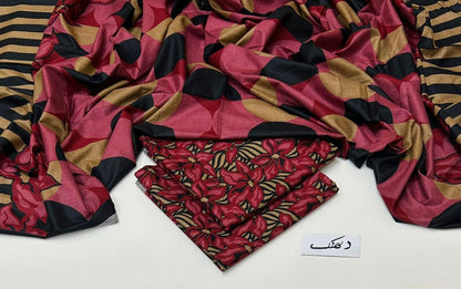 DHANAK | 3 PIECE DIGITAL PRINT UNSTITCHED WINTER SUIT