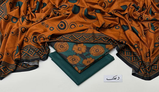 DHANAK | 3 PIECE DIGITAL PRINT UNSTITCHED WINTER SUIT