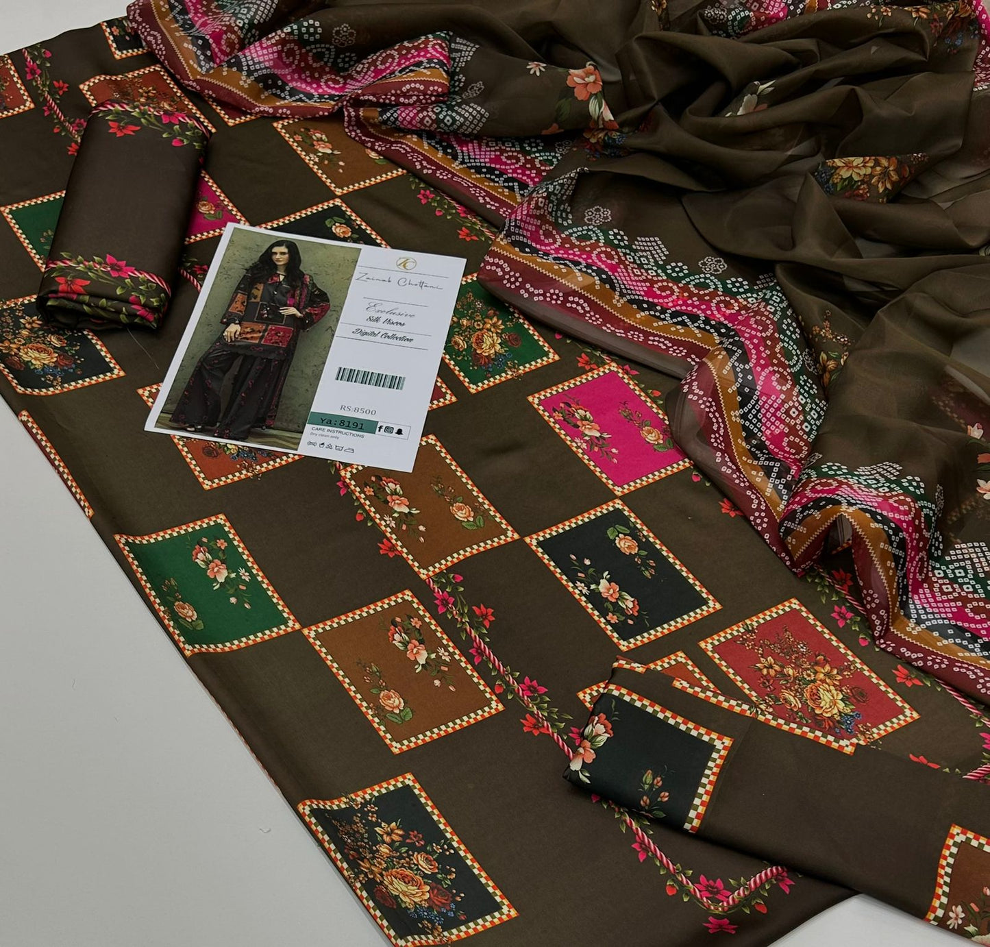 3pc Shamooz Silk Fabric