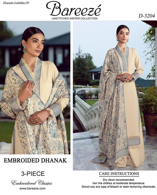 BAREEZE 3PC DHANAK PREMIUM QUALITY