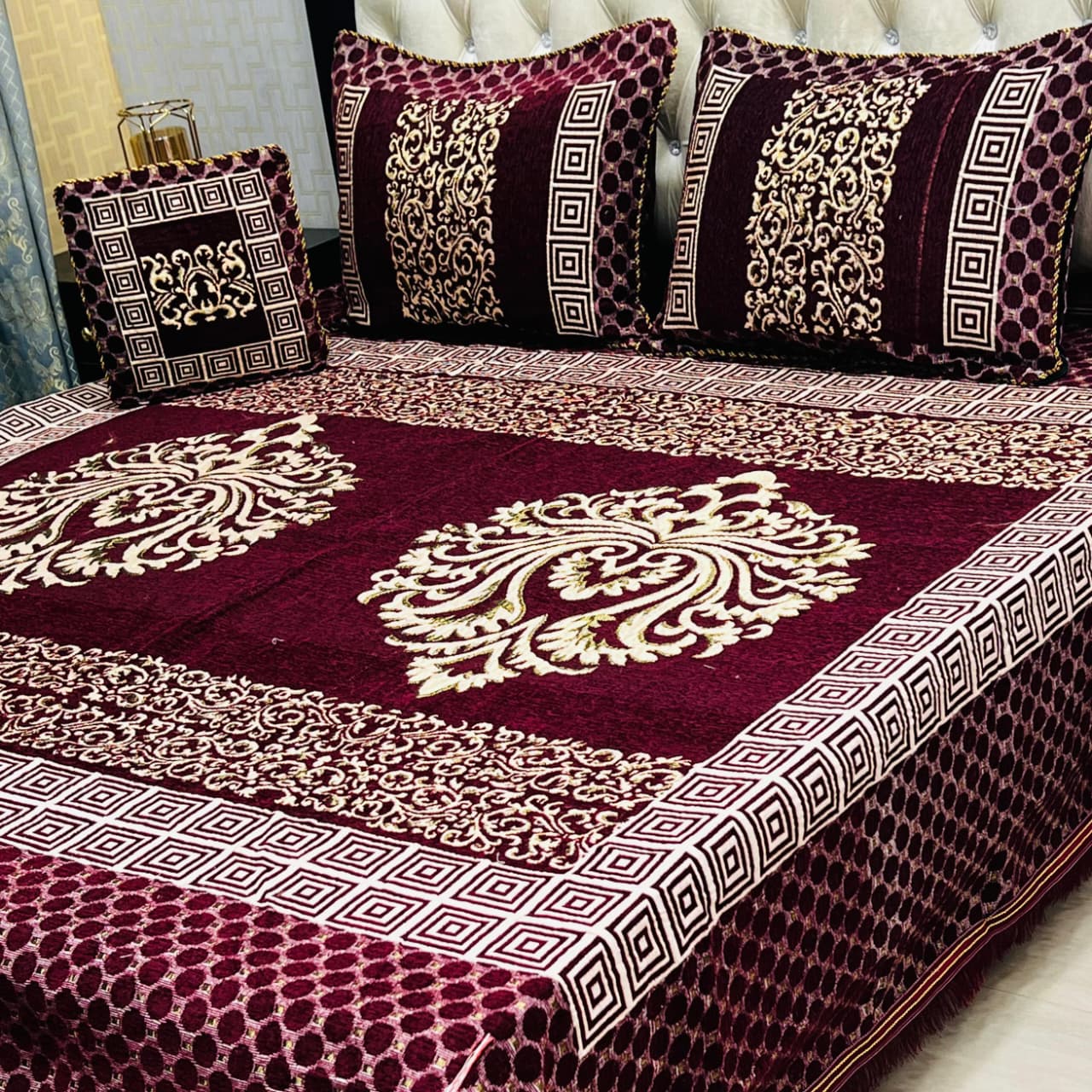 PREMIUM 4PC VELVET JAQUARD BEDSHEET