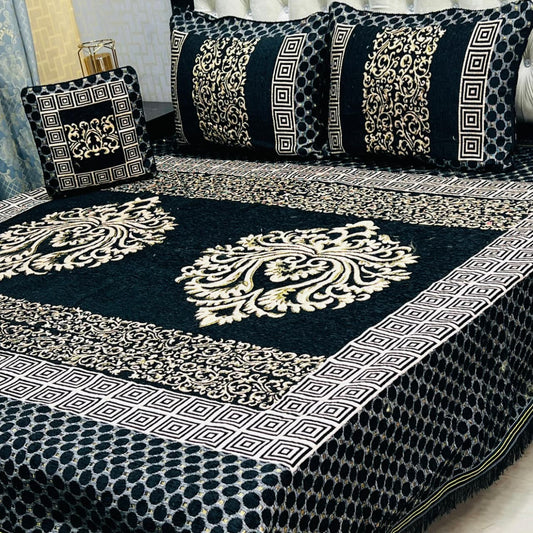 PREMIUM 4PC VELVET JAQUARD BEDSHEET