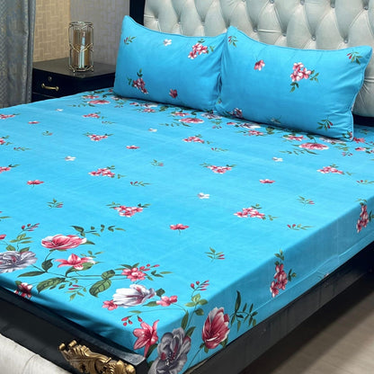 PREMIUM 3D CRYSTAL COTTON DOUBLE BEDSHEET