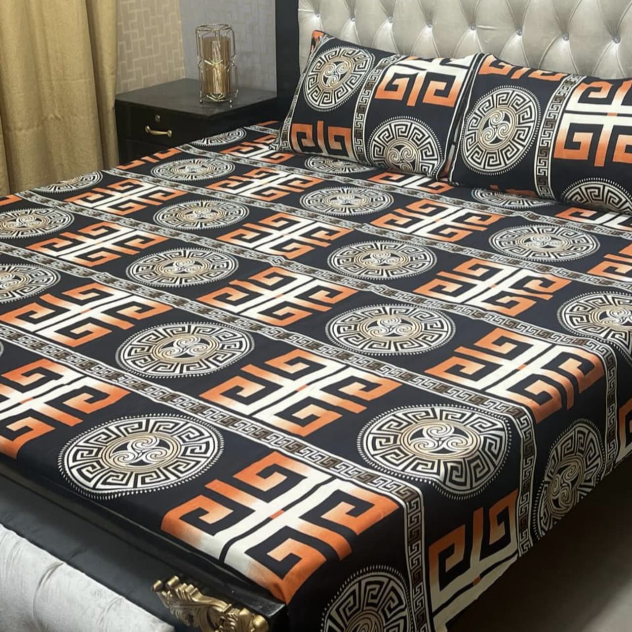PREMIUM 3D CRYSTAL COTTON DOUBLE BEDSHEET
