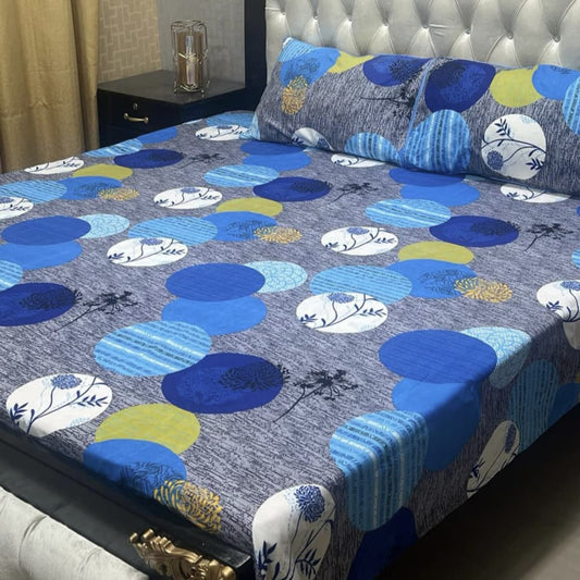 PREMIUM 3D CRYSTAL COTTON DOUBLE BEDSHEET