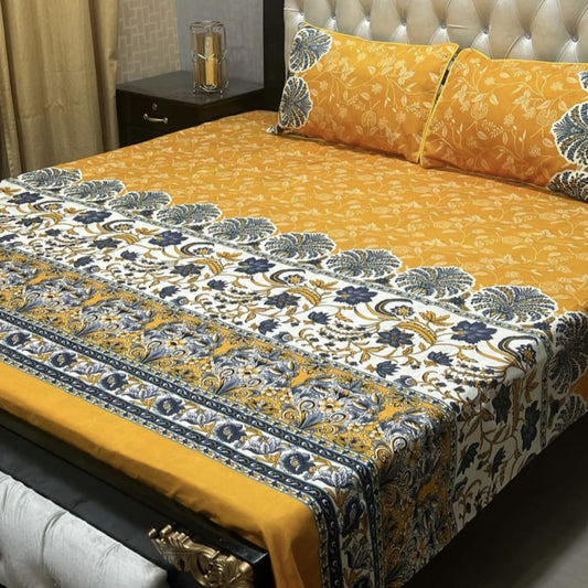 PREMIUM 3D CRYSTAL COTTON DOUBLE BEDSHEET